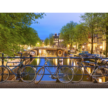 Canal Amsterdam mural wallpaper - TenStickers