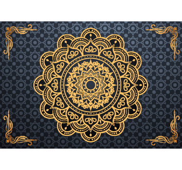 Golden mandala zen wall mural - TenStickers