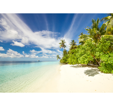 Tropical isle sea landscape wall mural - TenStickers