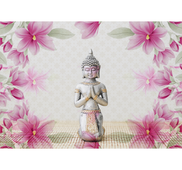 Serene Buddha Bloom zen wall mural - TenStickers