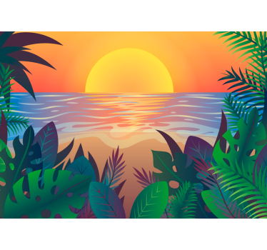 Photomural Retro Sun and Beach - TenStickers
