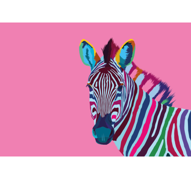 Zebra Pop Art animal murals - TenStickers