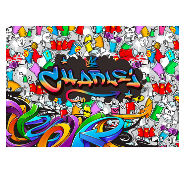 Custom name graffiti graffiti wall mural - TenStickers