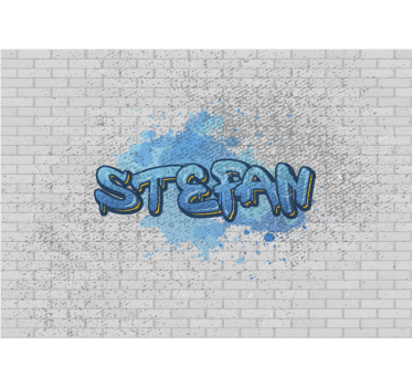 Blue Graffiti custom murals - TenStickers