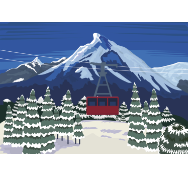 switzerland landscape snow mountain mural - TenStickers