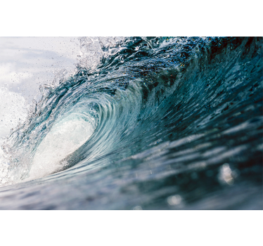 Big waves on the sea wall mural - TenStickers