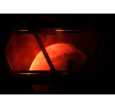 View from Mars space mural wallpaper - TenStickers