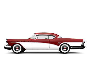 Red Classic car  vintage mural - TenStickers