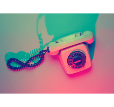 Vintage old telephone vintage mural - TenStickers