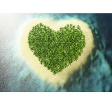 Love wall mural heart shaped retreat - TenStickers