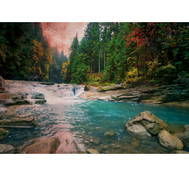Photo view on a cascade visual effects wall sticker - TenStickers