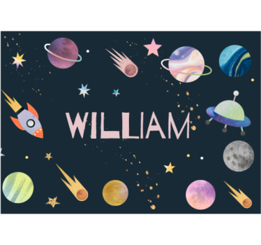 Solar system for children with name Children Wall Murals - TenStickers