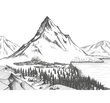 mountain peaks illustration Children Wall Murals - TenStickers