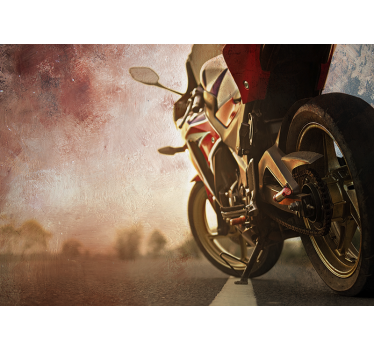 Motorbike Road View vehicle mural - TenStickers