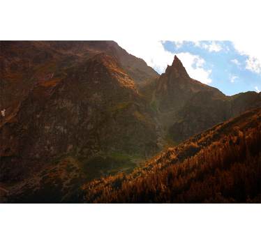Landscape mural wallpaper grand mountain peaks - TenStickers