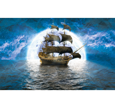 Pirate ship at sea Children Wall Murals - TenStickers