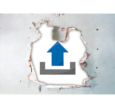 Broken wall trompe l'oeil effect with photo stone murals - TenStickers
