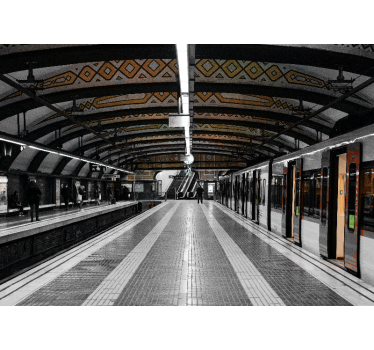 Metro station 3D mural wallpaper - TenStickers