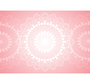 Hearts in cloud mandala murals - TenStickers