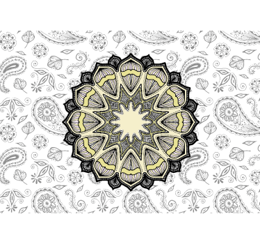 Flower classic and paisley mandala murals - TenStickers