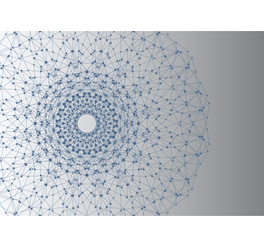 Modern blue and grey mandala murals - TenStickers