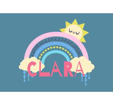 Children wall mural joyful rainbow design - TenStickers