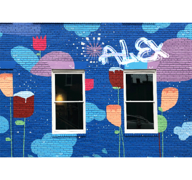 Abstract and coloured wall abstract mural - TenStickers