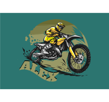 Cross bike wall murals for teenage bedrooms - TenStickers