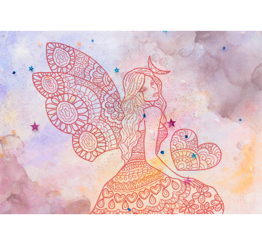 Pink Fairy fantasy mural - TenStickers