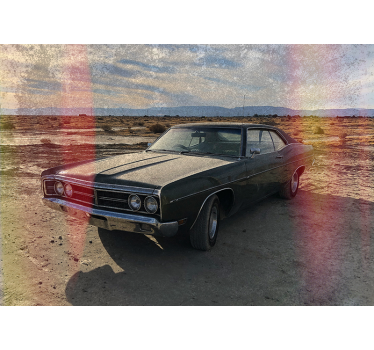 Classic car in desert  mural - TenStickers