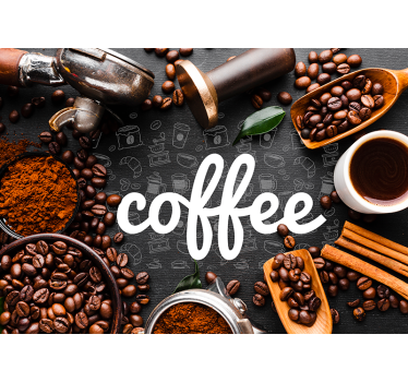 Coffee Inspiration mural quote - TenStickers