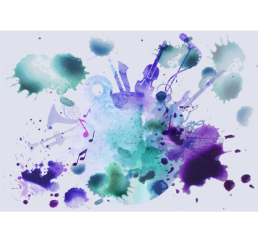 Splash music wall mural - TenStickers