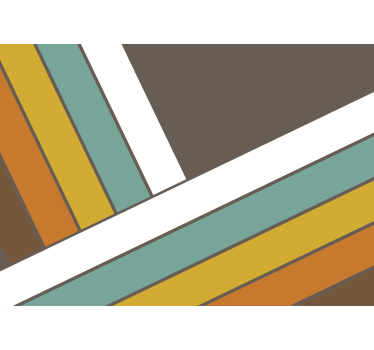 Retro 70's stripes vintage mural - TenStickers
