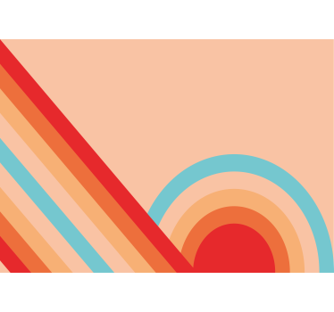 Semicircles 70's pop vintage mural - TenStickers