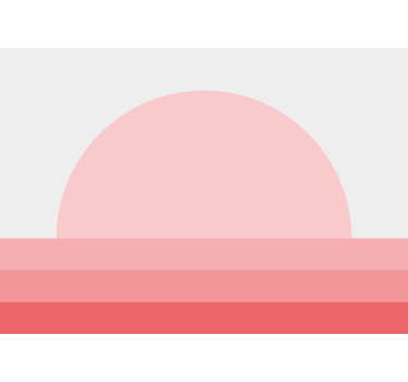 Pink 70's sunset vintage mural - TenStickers