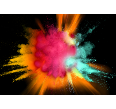 Color splash black  abstract mural - TenStickers
