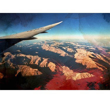 Vehicle mural aerial mountain landscape - TenStickers