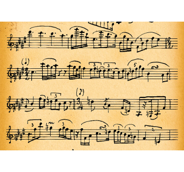 Music mural music sheet designs - TenStickers