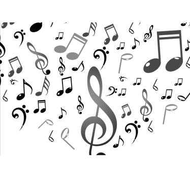 Music notes music wall mural - TenStickers