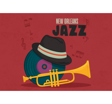 New Orleans Jazz music wall mural - TenStickers