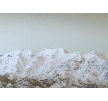Snowy Landscape mountain wall mural - TenStickers