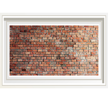 Brick wall with frame  brick mural - TenStickers