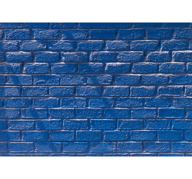 Front view blue brick Marriage Wallpaper Photo - TenStickers