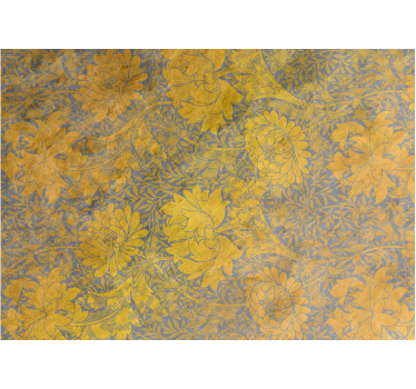 3D golden concrete flowers mural wallpaper - TenStickers