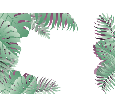 Nature wall mural tropical leaf design - TenStickers