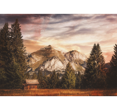 Woods and mountain nature murals - TenStickers