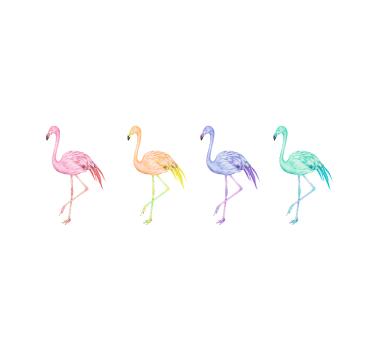 Master bedroom mural flamingo family silhouettes - TenStickers