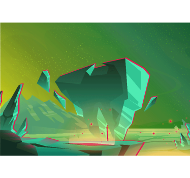 Alien planet 3d mural wallpaper - TenStickers