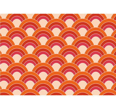 Geometric petals groovy pattern abstract mural - TenStickers