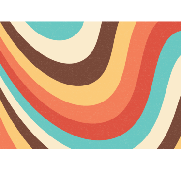 Colourful vintage lines wall murals for teenage bedrooms - TenStickers